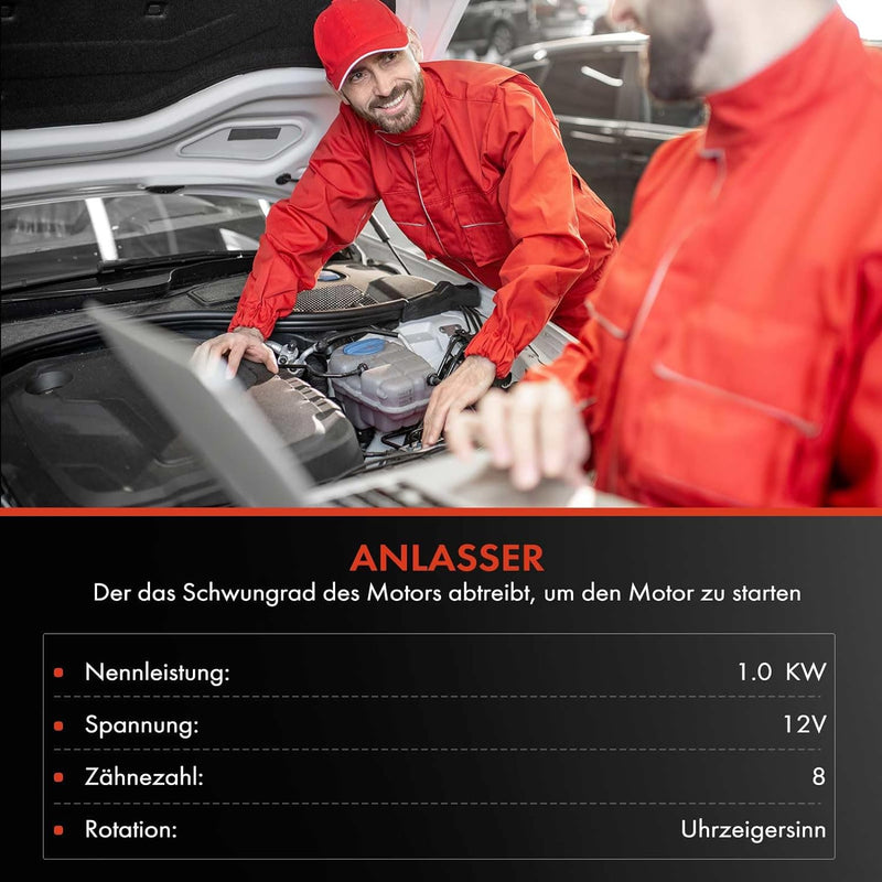 Frankberg Anlasser Starter Kompatibel mit 3 BK 1.4L 1.6L 2003-2008 3 Stufenheck BK 1.6L 2004-2008 Re