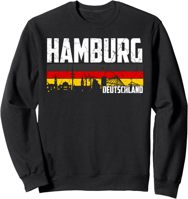 Mein Hamburg Skyline Deutschland Heimat Stadt Souvenir Sweatshirt