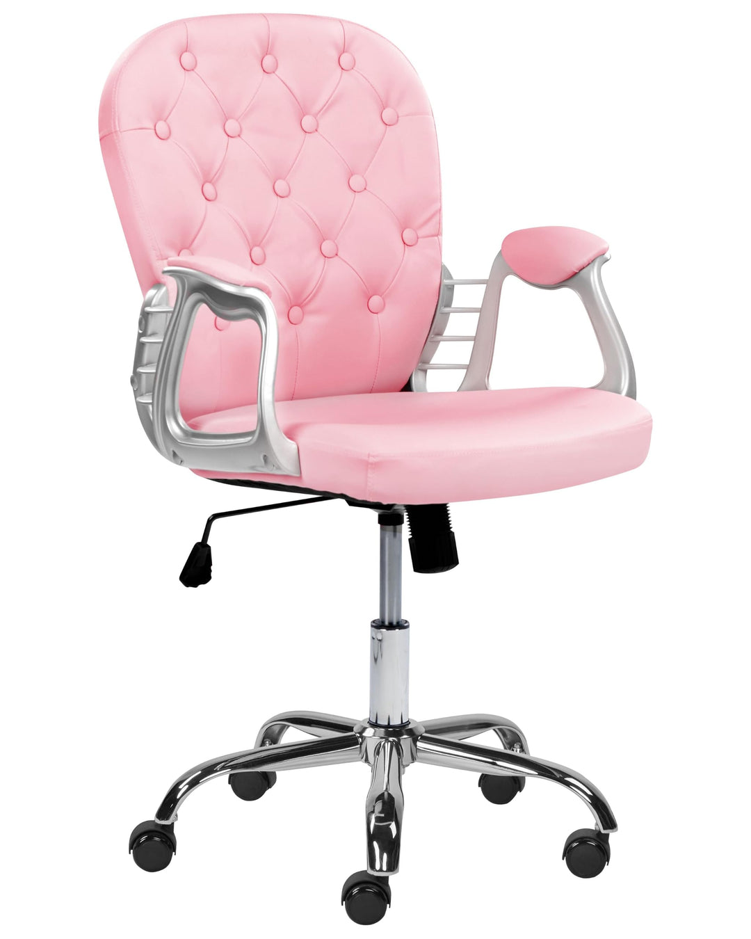 Büro Schreibtischstuhl Drehstuhl Kunstleder Verstellbar Lehne Rosa Princess