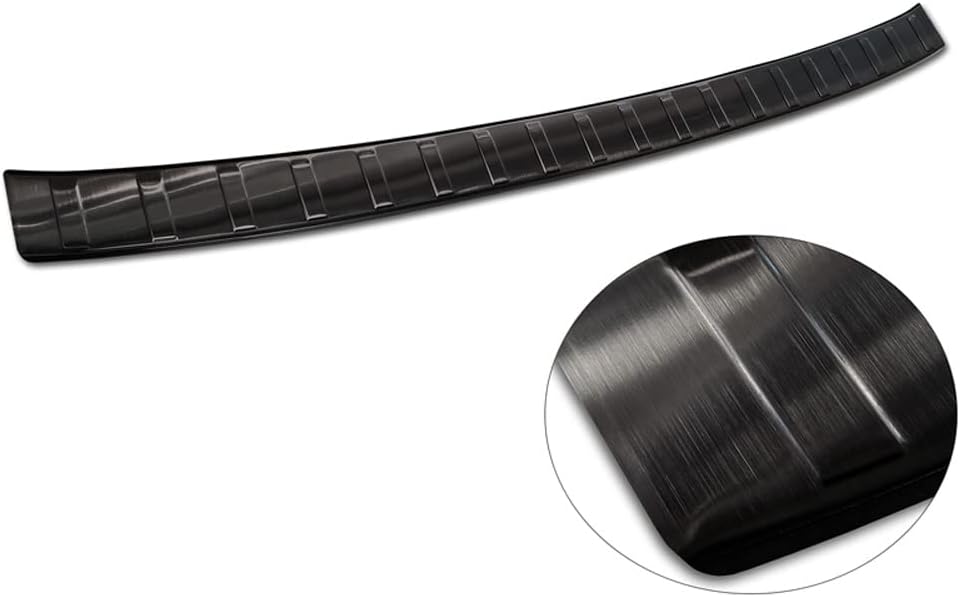 Avisa Schwarz Edelstahl Heckstossstangenschutz kompatibel mit BMW X1 U11 / U11 xLine 2022- 'Ribs'