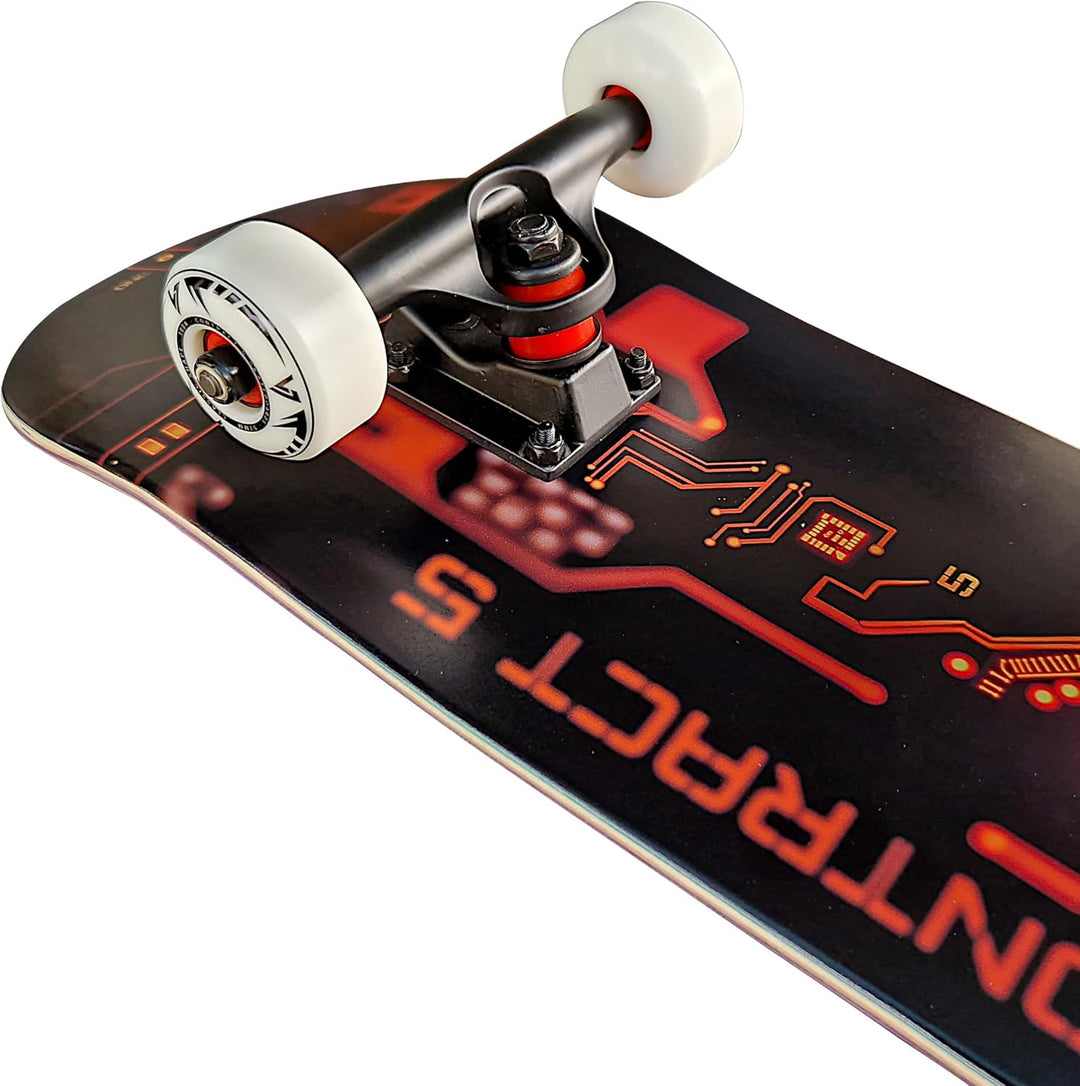 Komplett Skateboard Circuit - für Kinder und Jugendliche - 7-lagiges Ahornholz Deck - Medium Concave