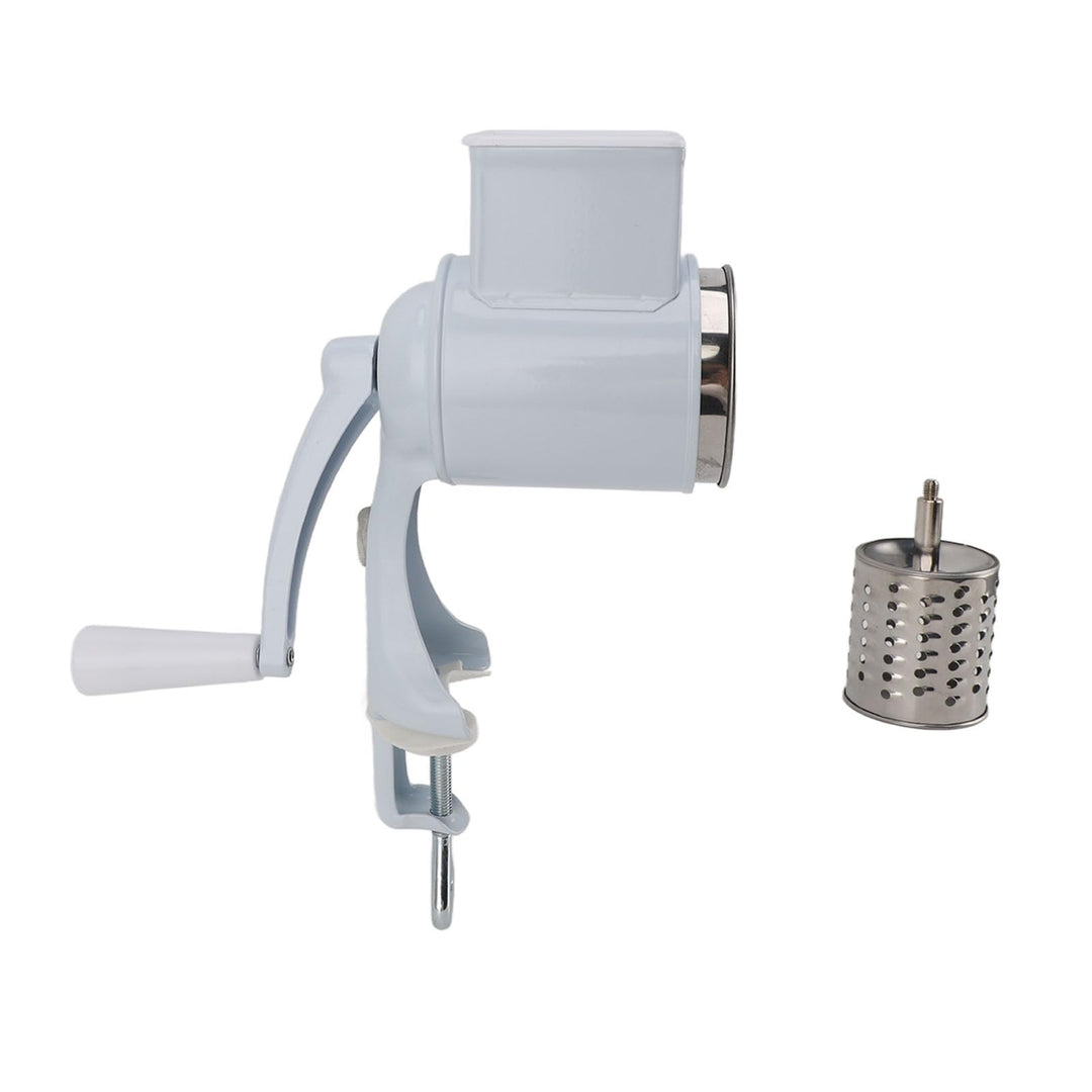 Manuelle Getreidemühle, Aluminiumlegierung, Edelstahl, Abnehmbare Handkurbel-Getreidemühle mit Tisch