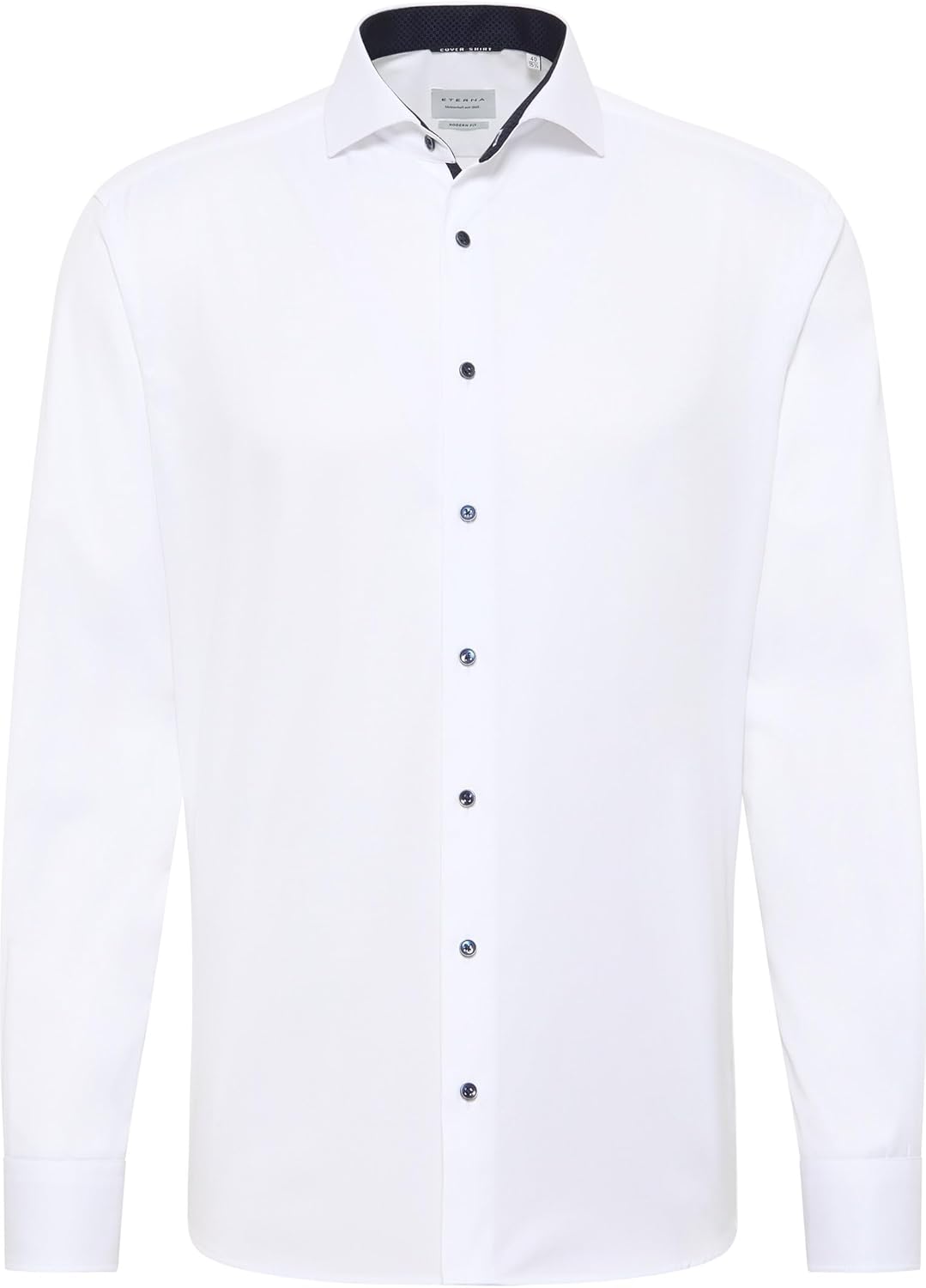 ETERNA Langarm Hemd COMFORT FIT Popeline unifarben 42 Weiss 01, 42 Wei&#xDF; 01