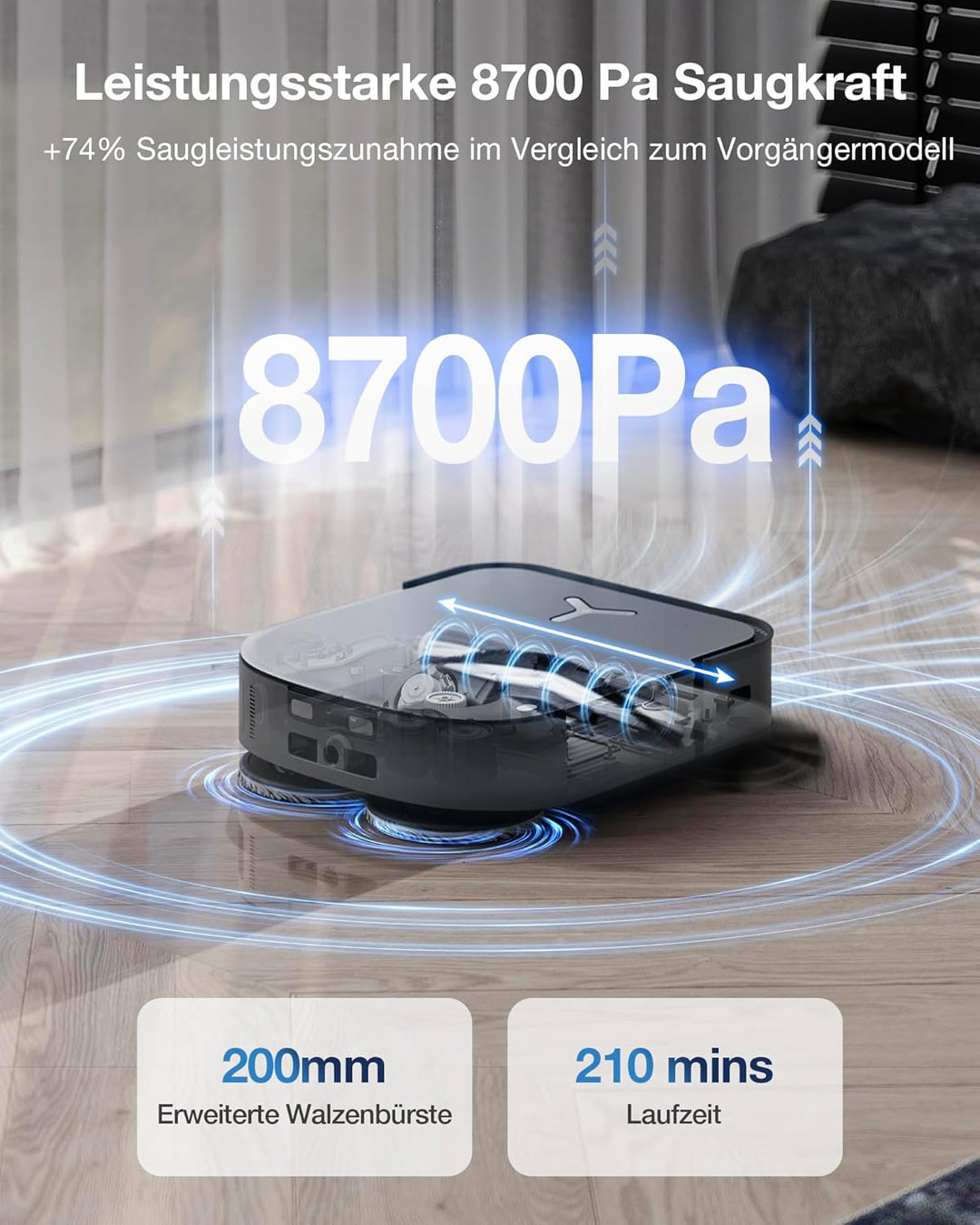 ECOVACS DEEBOT X2 Combo Saugroboter mit Wischfunktion 8700Pa mit Handstaubsauger, doppelte automatis