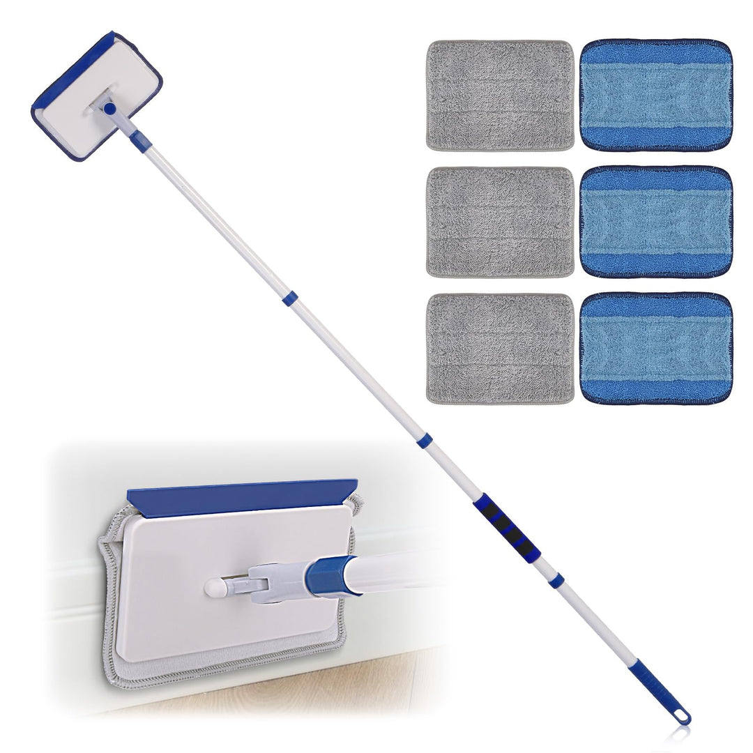 Qaestfy Wandreiniger Fliesenreiniger Gerät Fliesenwischer mit 152cm Aluminium langem Griff Bad Reini