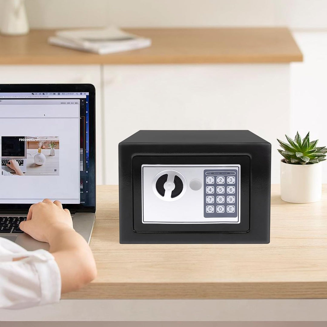 4,6L Mini Tresor Mit 2 Notschlüssel Home Office Safe Wandmontage, Kleiner Tresor für Zuhause für Bar