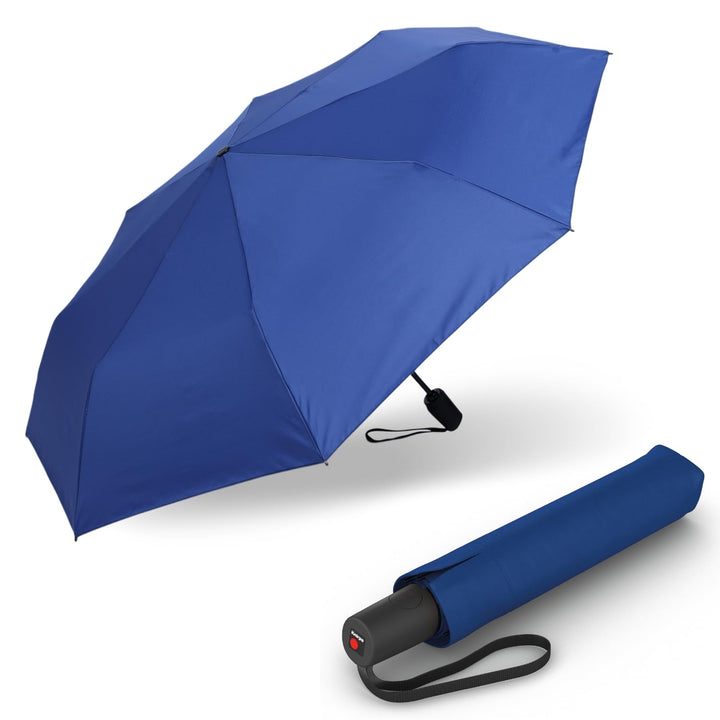 Knirps I.200 Taschenschirm Duomatic Automatik Regenschirm windstabil Blau, Blau