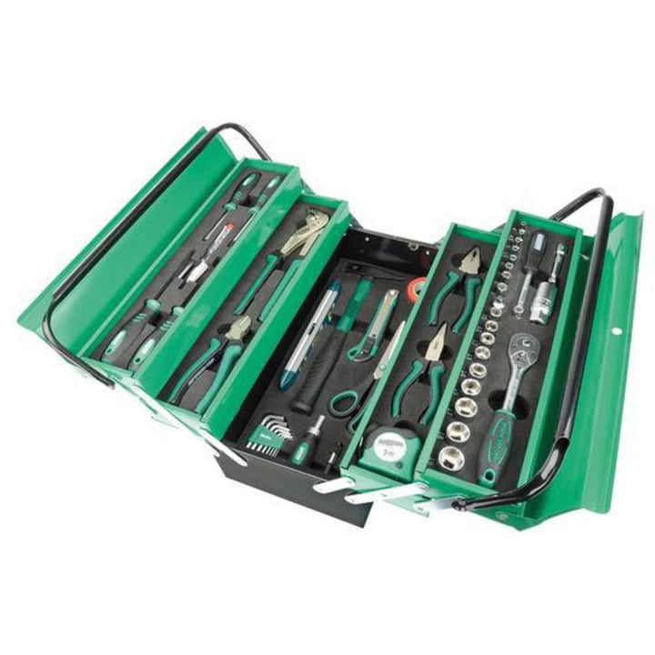 Brüder Mannesmann Werkzeugkasten 88-tlg., robuster Metallkoffer, organisiert für Heimwerker, Reparat