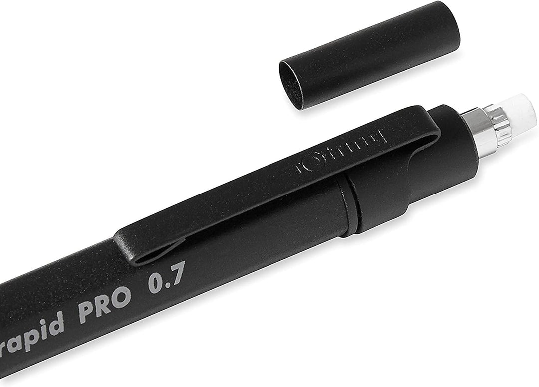 rOtring Rapid PRO Druckbleistift mit Einzug , 2,0 mm , Schwarz 1 stück (1er Pack) Single Schwarz, 1