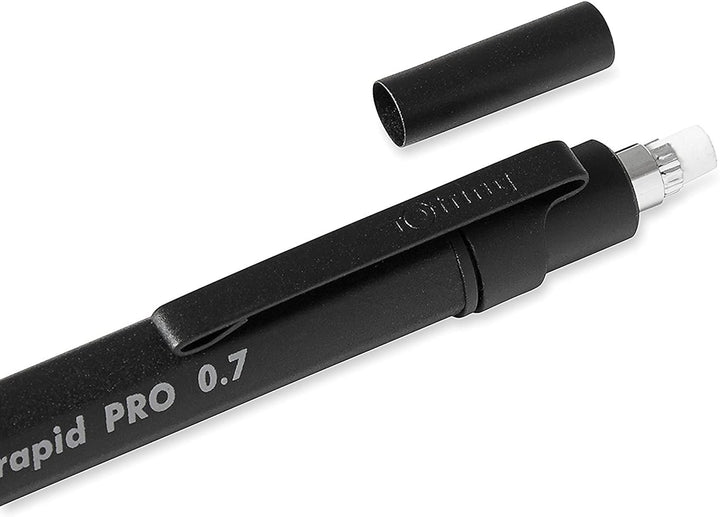 rOtring Rapid PRO Druckbleistift mit Einzug , 2,0 mm , Schwarz 1 stück (1er Pack) Single Schwarz, 1