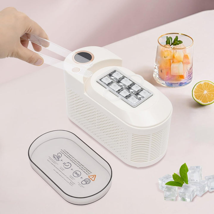 Eiswürfelbereiter,12V Mini-Eiswürfelbereiter für die Arbeitsplatte, kompakte Eismaschine für Zuhause