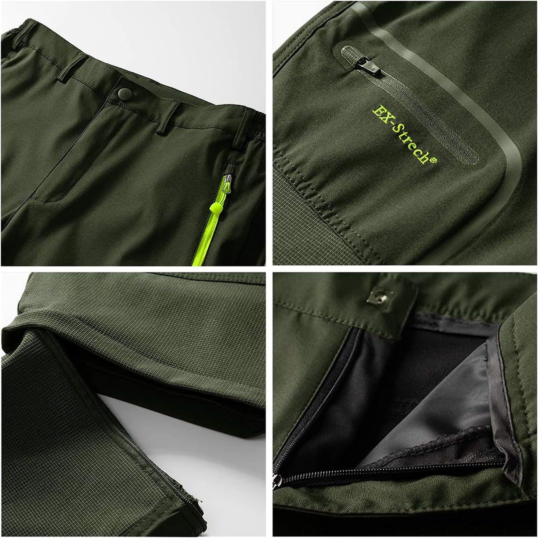 ZOEREA Wanderhose Herren Convertible Shorts Schnelltrocknend Outdoorhose Leichtgewicht Draussen Klet