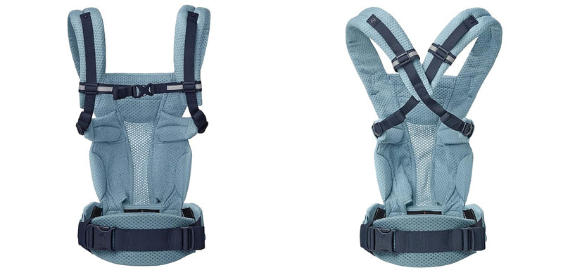 Ergobaby Omni Breeze Babytrage für Neugeborene ab Geburt bis 20kg, 4 Positionen SoftFlex Mesh Ergono