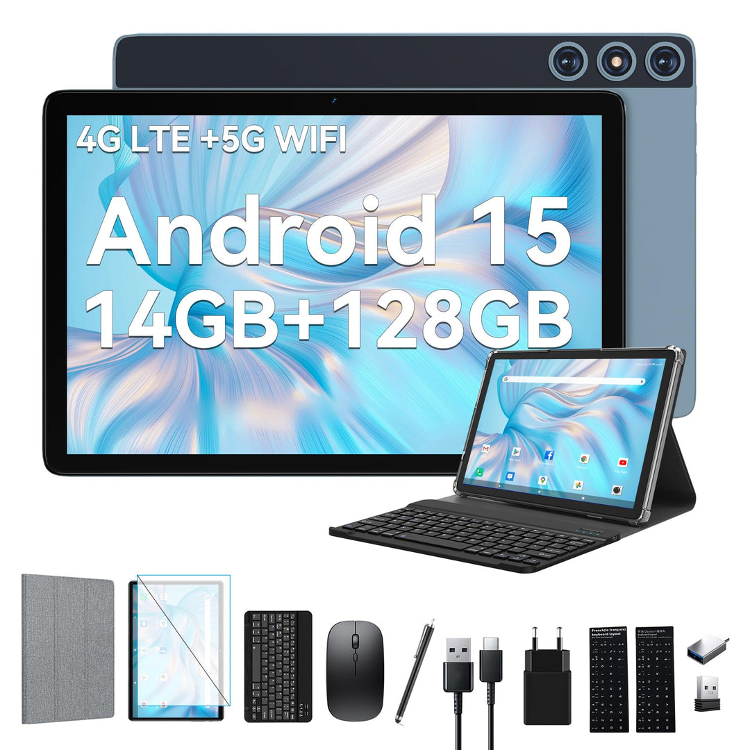 2024 Neueste Android 14 Tablet 10 Zoll,4G LTE Tablets Mit 2 SIM 1 SD slot,5G Wifi Tablet PC Mit 14GB