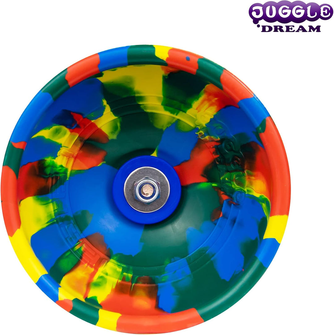 Juggle Dream Jester Diabolo Jonglierset – Fester Achse Profi-Diabolo mit Superglass-Handstäben, Onli