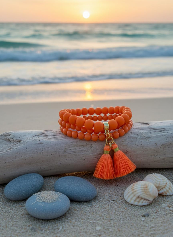 Handmade - Perlen Armband - Damen Wickelarmband - stylischer Schmuck- Sommerarmband - Für jeden Tag