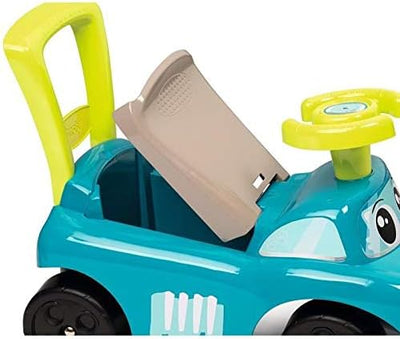 Smoby - Mein erstes Auto Rutscherfahrzeug - Kinderfahrzeug mit Staufach und Kippschutz, für drinnen