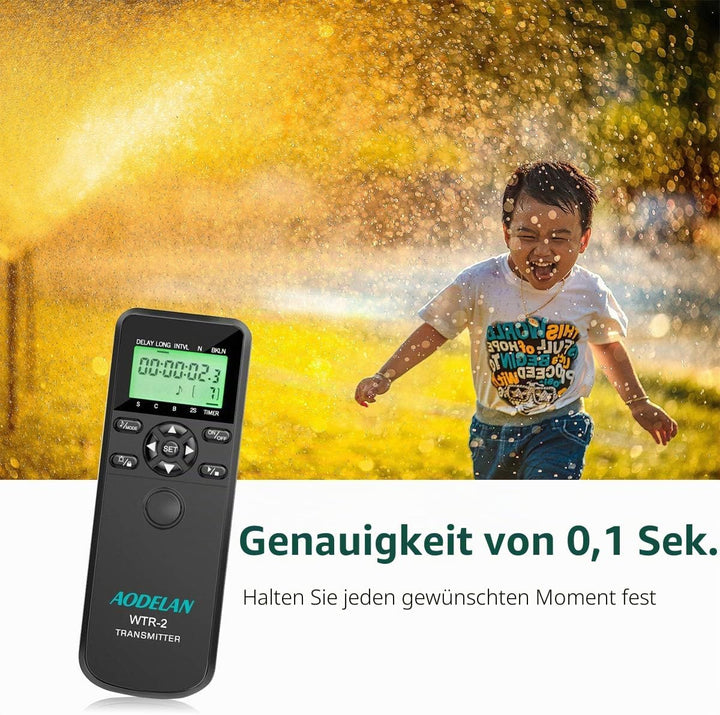 AODELAN WTR2 Fernauslöser Timer Funk-Fernauslöser Drahtloser Timer-Auslöser für Sony a9, a200, a560,