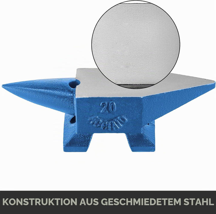 Happybuy Schmiede Amboss 20KG Schmiede Zubehör Amboss Werkzeuge geschmiedeter Stahl mit rundem und q