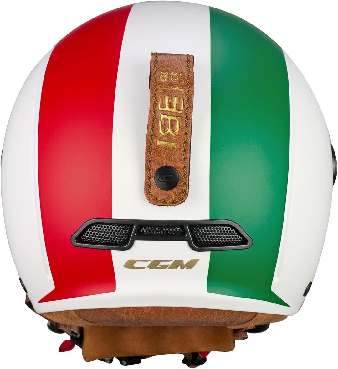CGM Unisex – Erwachsene EBI skihelm, Weiss Grün Rot Matt, L (59cm)