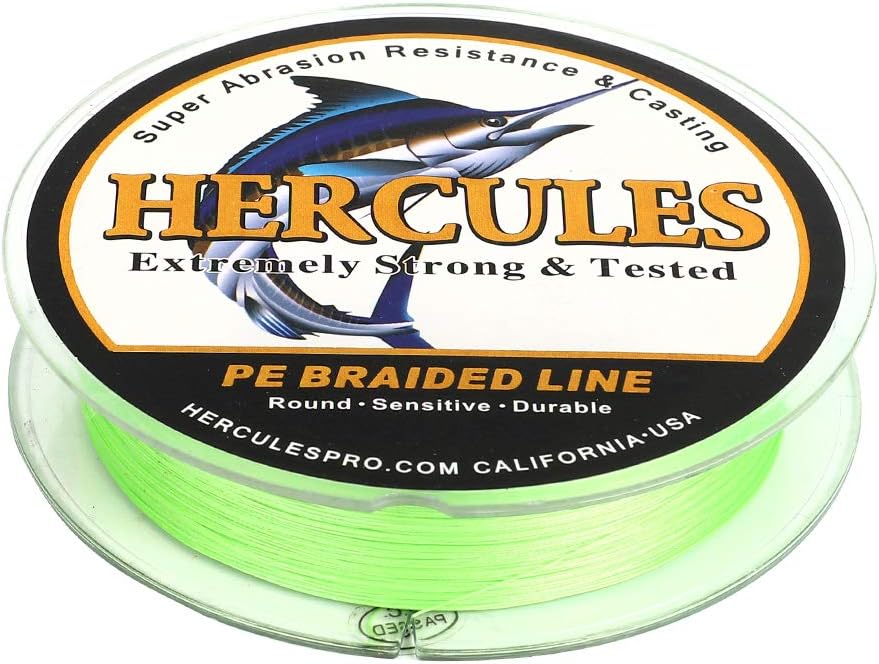 HERCULES Super Cast 100m - 2000m Yards Geflochtene Angelschnur 10lb - 300lb Test für Salzwasser Süss