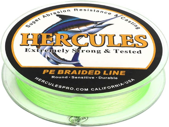 HERCULES Super Cast 100m - 2000m Yards Geflochtene Angelschnur 10lb - 300lb Test für Salzwasser Süss