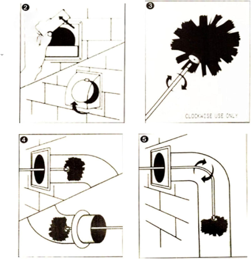 Wallfire Schornstein-Reinigungsstäbchen-Reinigungsbürste-Set Trockenreinigungsset Flusenentferner (1