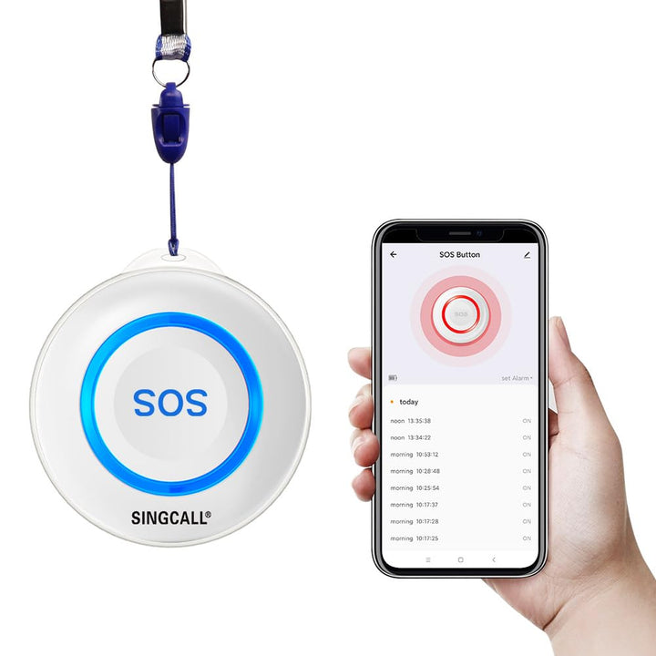 SINGCALL Tuya WiFi Smart SOS-Notrufknopf für Senioren, Kinder, Persönlicher Alarm für ältere Patient