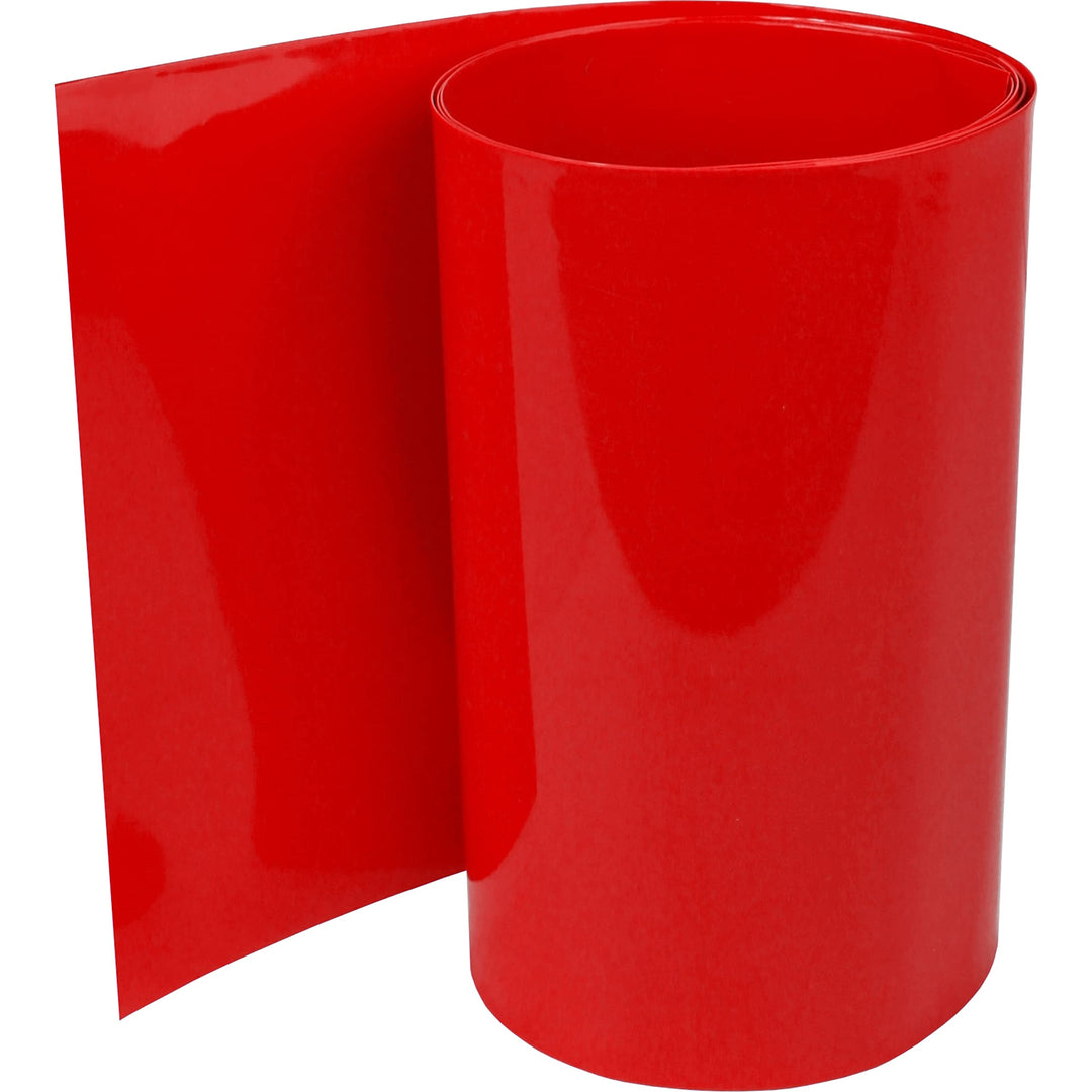 ISOLATECH PVC Schrumpfschlauch Meterware rot ohne Kleber Flachmass 175mm (Ø111,4mm) 10 Meter Schrump
