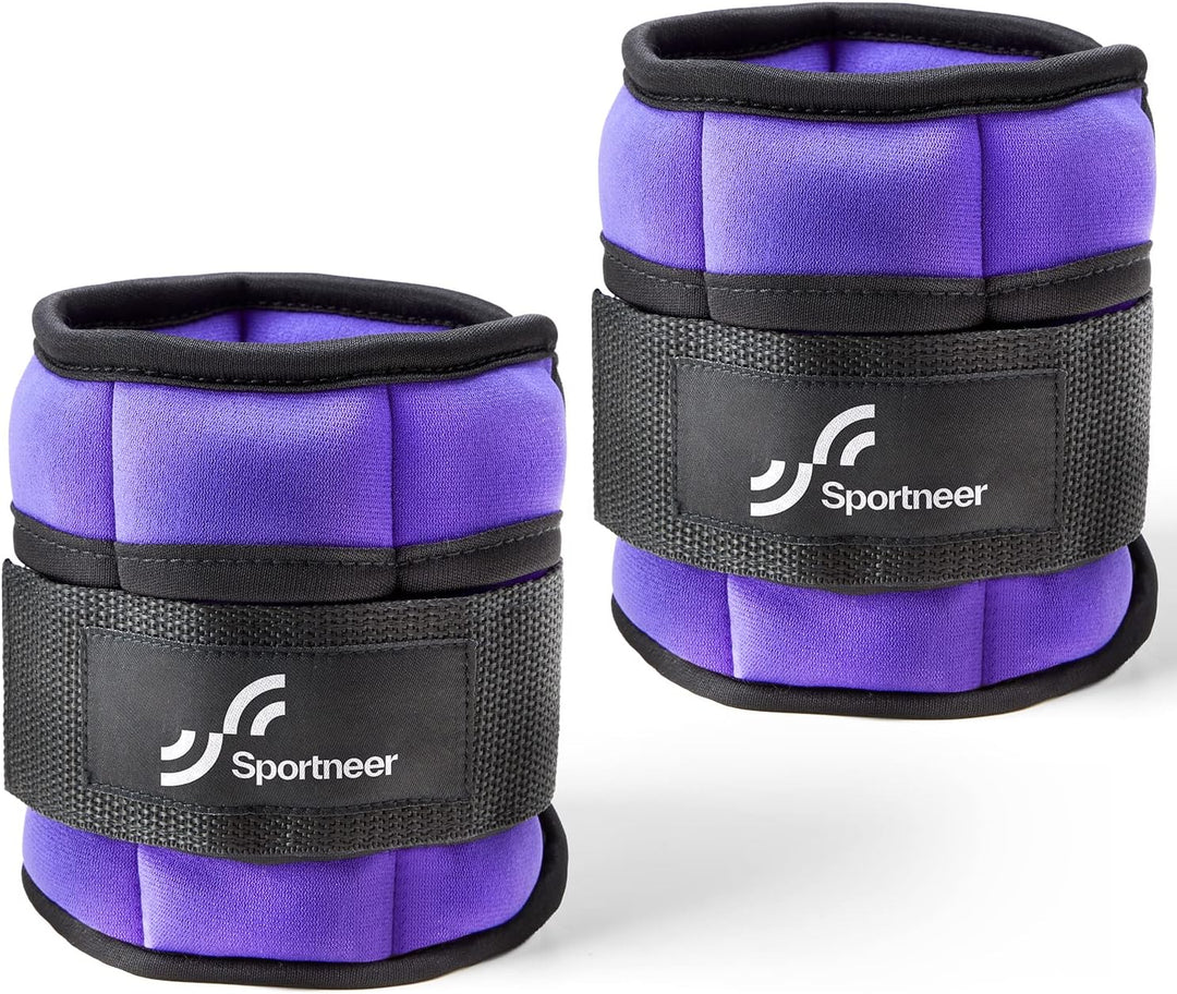 Sportneer Verstellbare Gewichtsmanschetten für Füsse oder Handgelenke, 0,7–3 kg pro Knöchel, 1,4–6 k