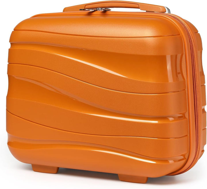 KONO Kosmetikkoffer Hartschale Klein Beautycase Damen Handgepäck, Polypropylen, 35.5x29.5x18.5cm (Or