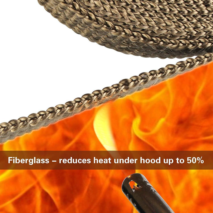 Hitzeschutzband Auspuff Motorrad Auspuffband Basaltfaser für Fächerkrümmer Thermoband Krümmerband 15