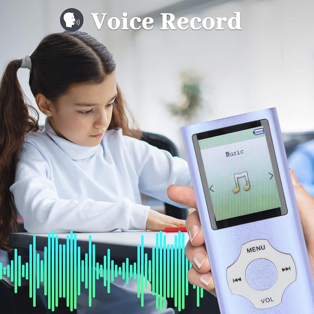 MP3-Player, Tragbarer Digitaler Musik-MP3-MP4-Player mit Integriertem Lautsprecher, 1,8-Zoll-Bildsch