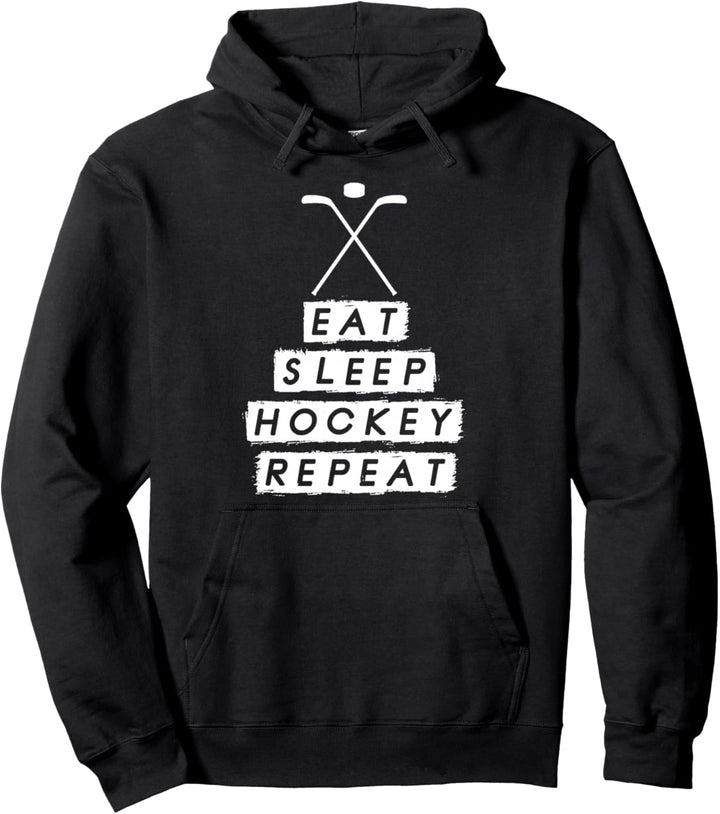 Eat Sleep Hockey Eishockey Junge Pullover Hoodie