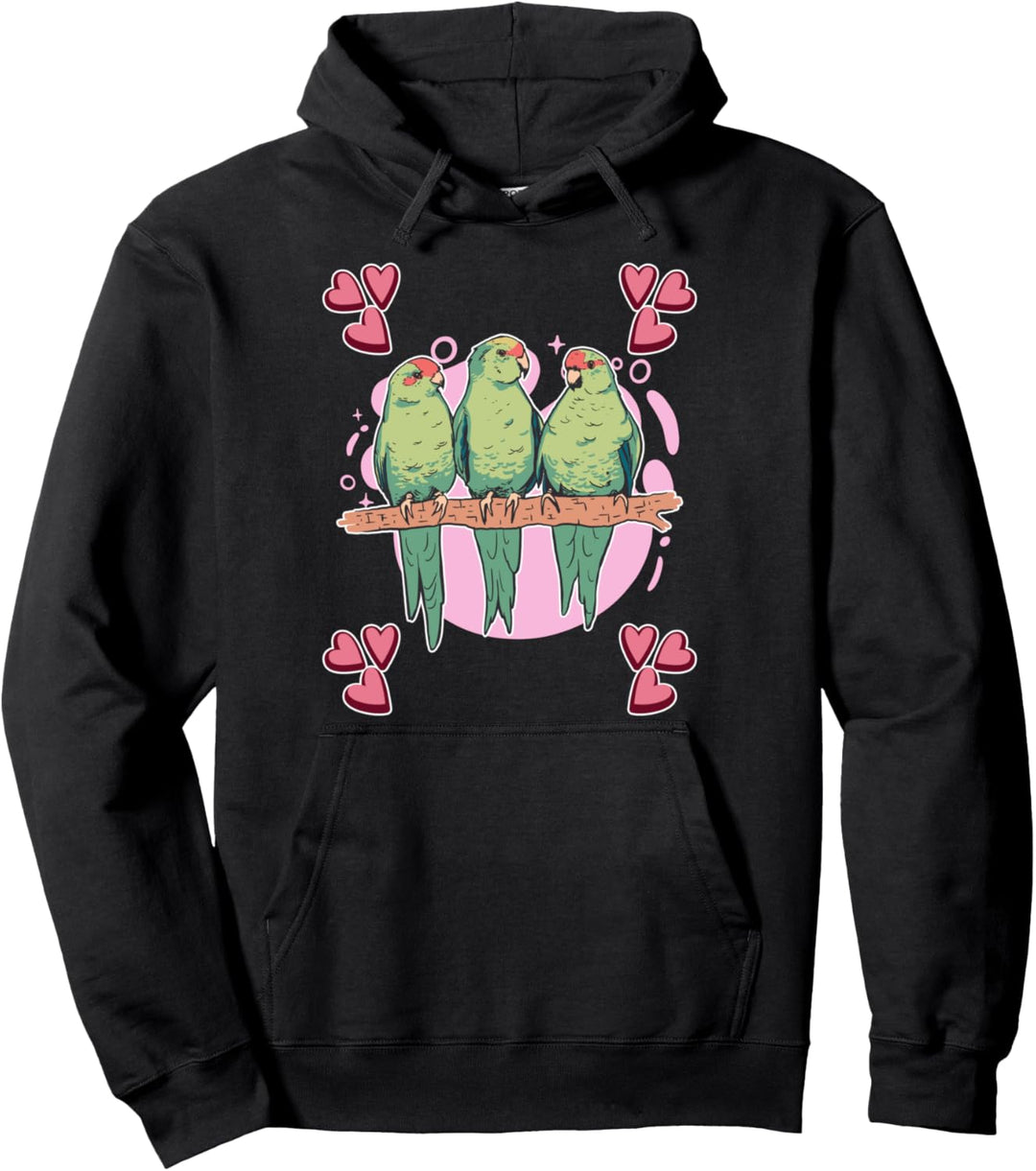 Damen Sittich Zeichnung Mädchen Sittich Pullover Hoodie