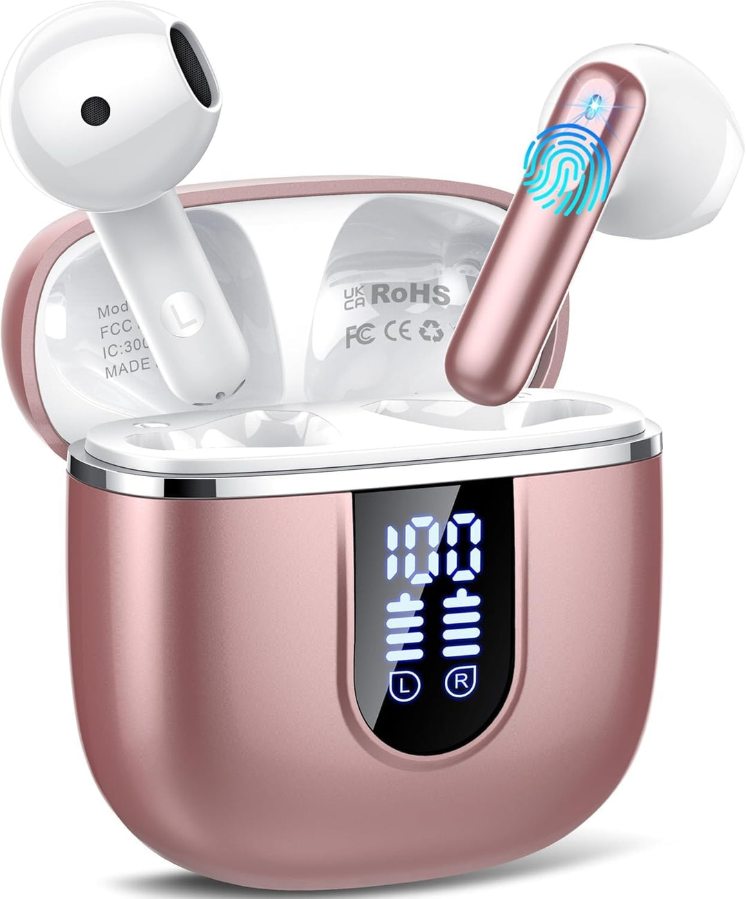 Bluetooth Kopfhörer, 2026 Kopfhörer Kabellos Bluetooth 5.4, 40Std HIFI Stereo In Ear Kopfhörer mit 4
