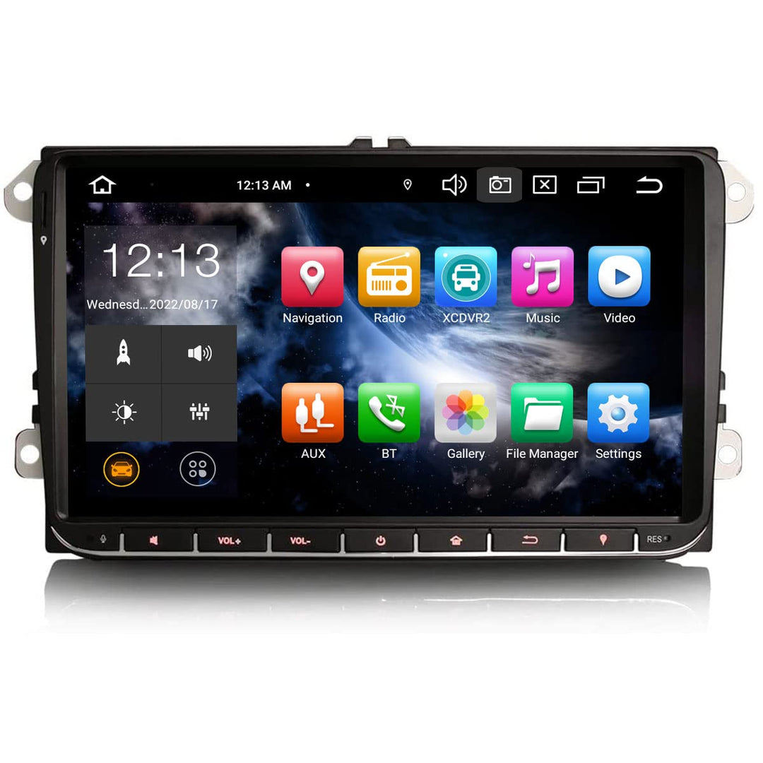 Erisin 9 Zoll 8-Kern 4GB RAM+64GB ROM Android 11 Autoradio Bluetooth GPS Navi für VW Polo Passat CC