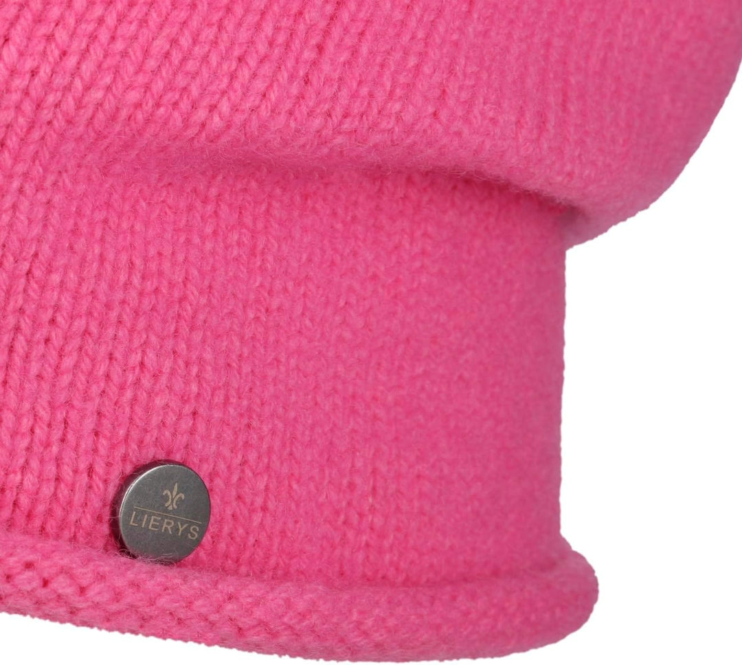 LIERYS Merino Kaschmir Beanie Damen/Herren (Länge: 26 cm) - Oversize-Mütze mit Merinowolle und Kasch