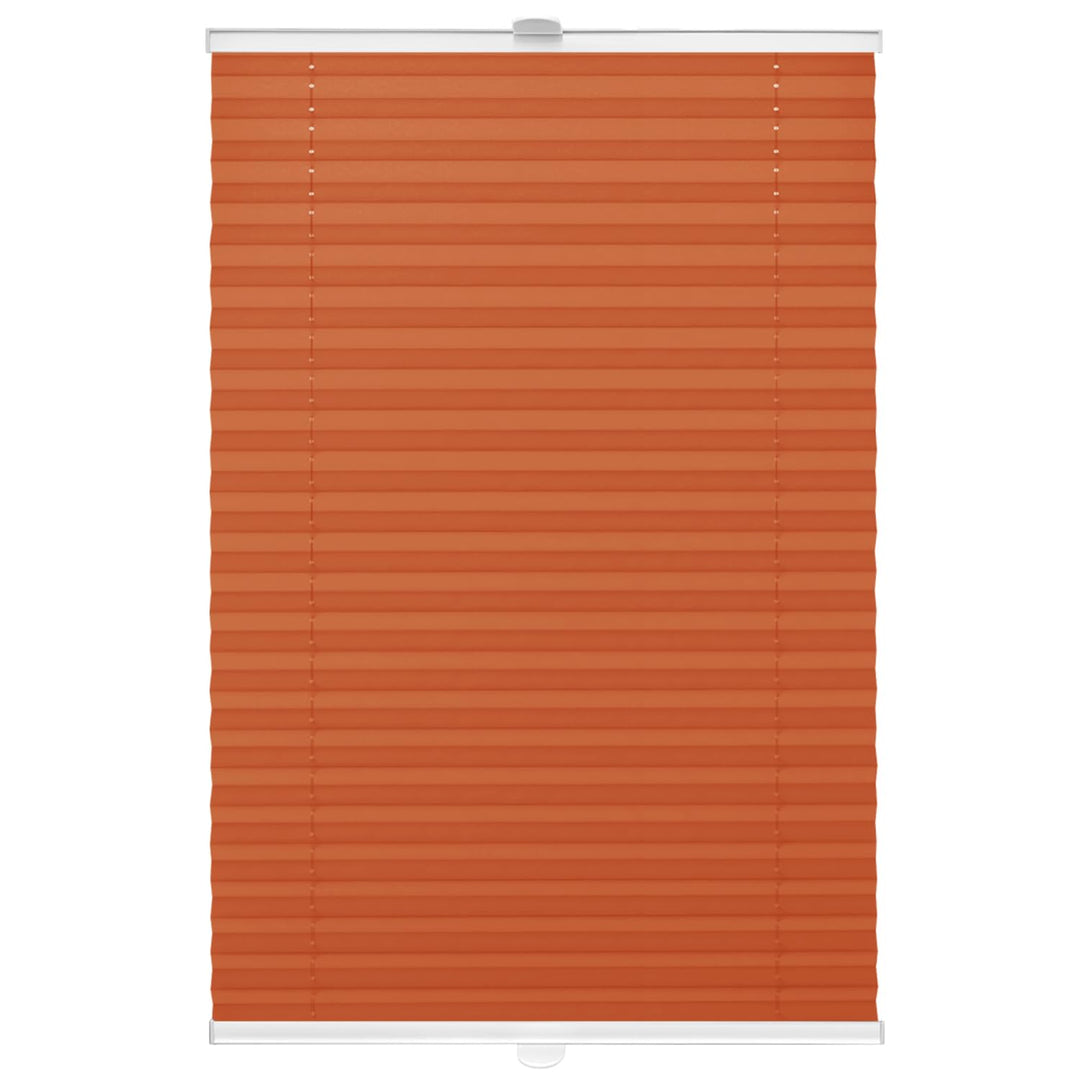Domdeco Plissee 95x120cm Orange mit weiss lackierten Alu-Profilen, KlemmFix-Halterung zur Montage oh