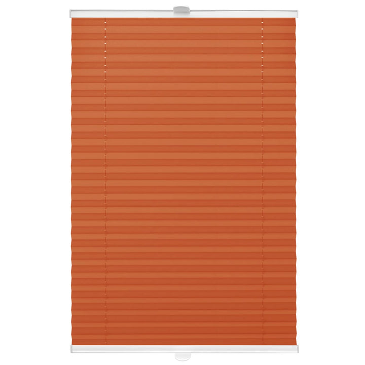 Domdeco Plissee 95x120cm Orange mit weiss lackierten Alu-Profilen, KlemmFix-Halterung zur Montage oh