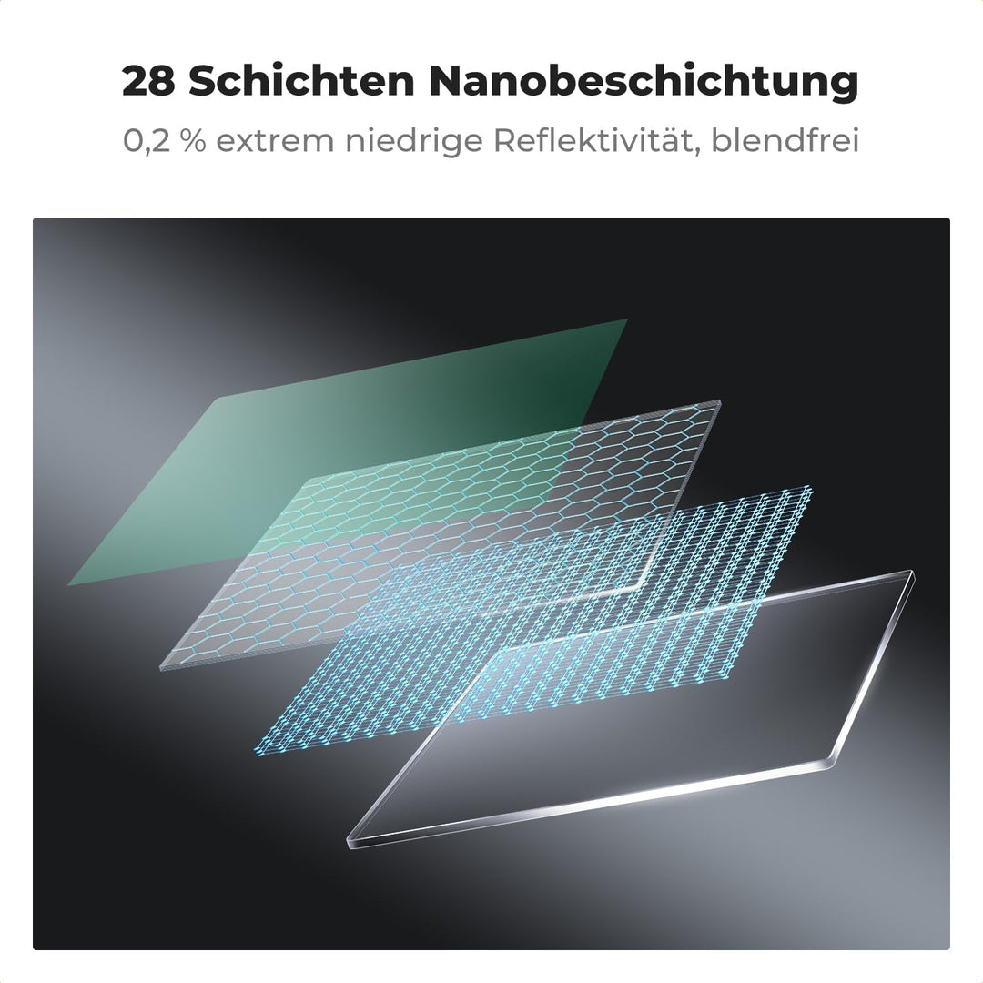 K&amp;F CONCEPT Nano-X Rechteckfilter ND4(2 Stop) 100x100mm Square Filter Graufilter aus Optisches Glas,