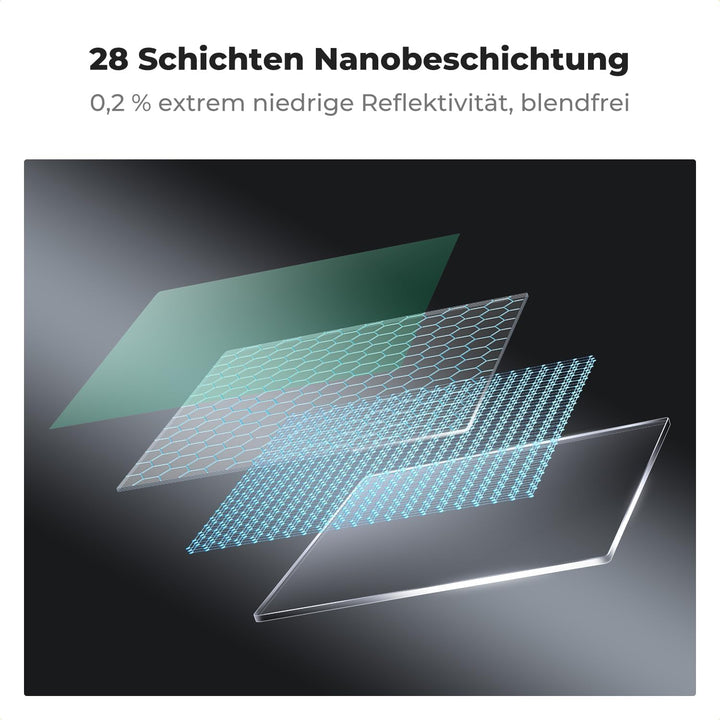 K&amp;F CONCEPT Nano-X Rechteckfilter ND4(2 Stop) 100x100mm Square Filter Graufilter aus Optisches Glas,