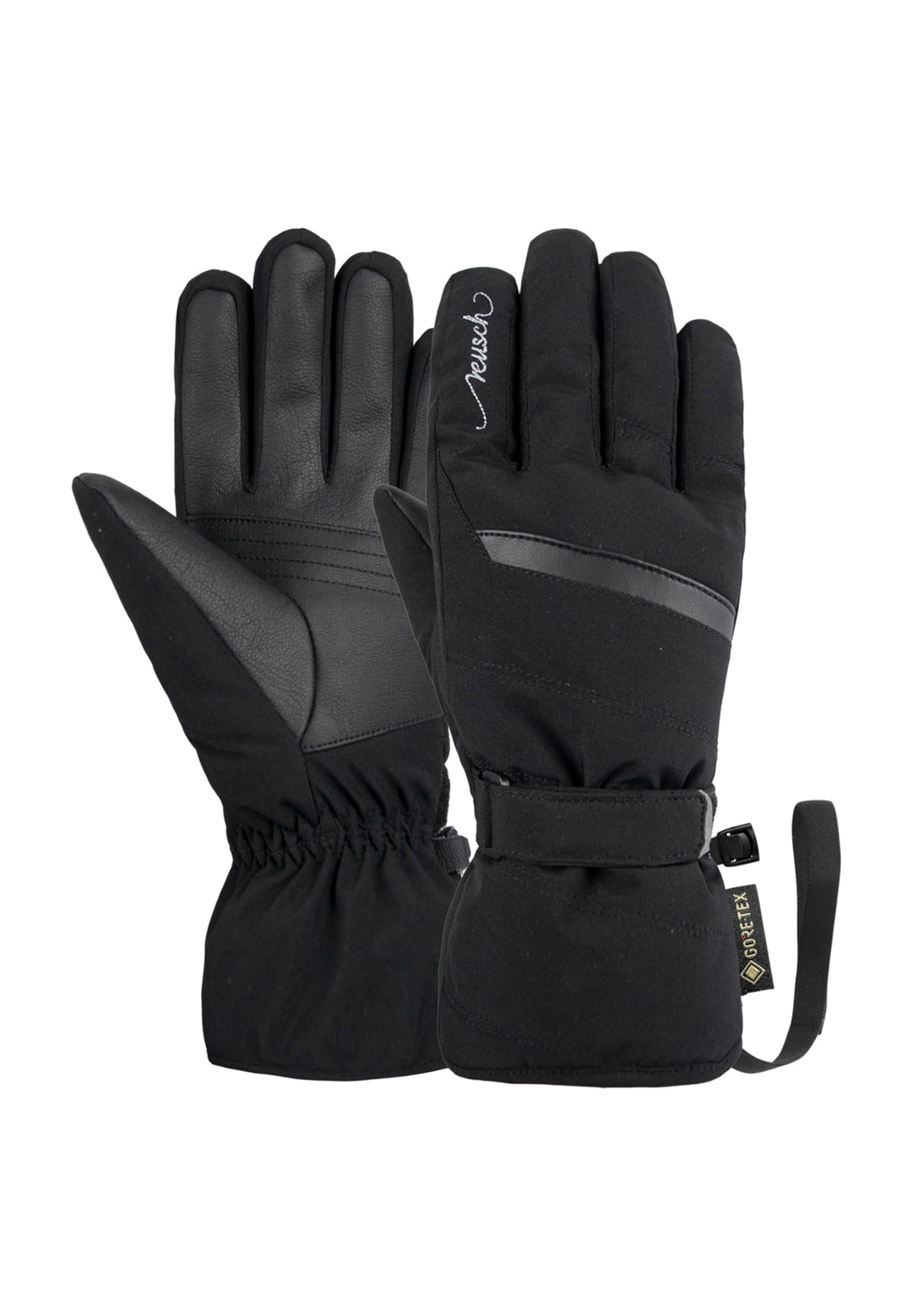 Reusch Damen Erwachsene Fingerhandschuhe Sandy Gore-tex Warm, Wasserdicht, Atmungsaktiv 6 schwarz-si