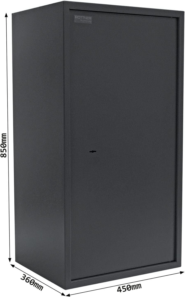 Rottner Möbeltresor Jupiter 6 Doppelbartschloss 2 Schlüssel BxHxT 45x85x36 cm herausnehmbarer Fachbo