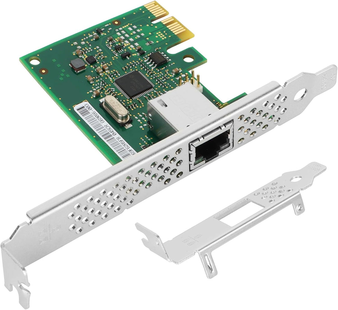 Euqvos für Intel I210-T1 GbE NIC, PCI-E X1, I210 Chipset, Single RJ45 Port, Ethernet Server Adapter,