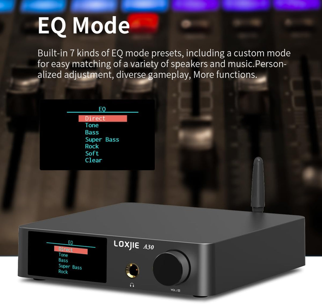 LOXJIE A30 Desktop Stereo HiFi Audio Leistungsverstärker-Kopfhörer-Verstärker,MA12070 Chip Class D A