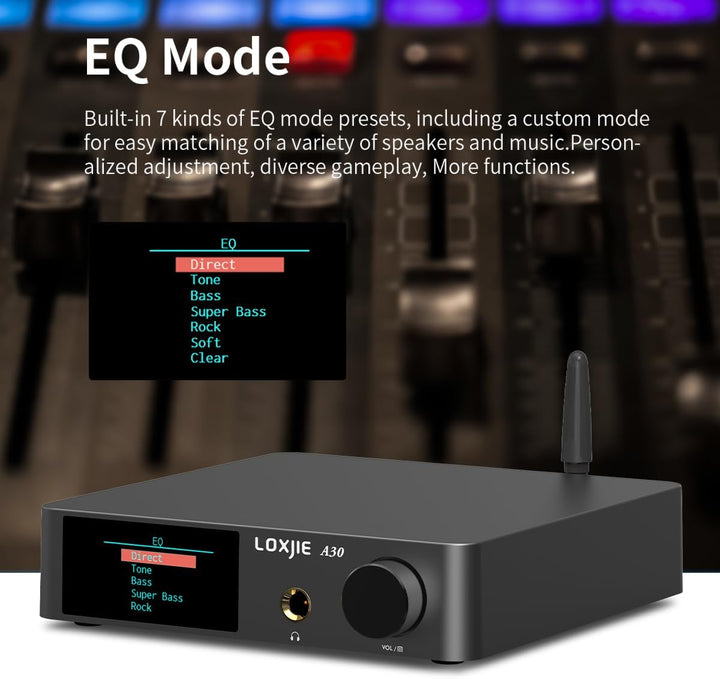 LOXJIE A30 Desktop Stereo HiFi Audio Leistungsverstärker-Kopfhörer-Verstärker,MA12070 Chip Class D A
