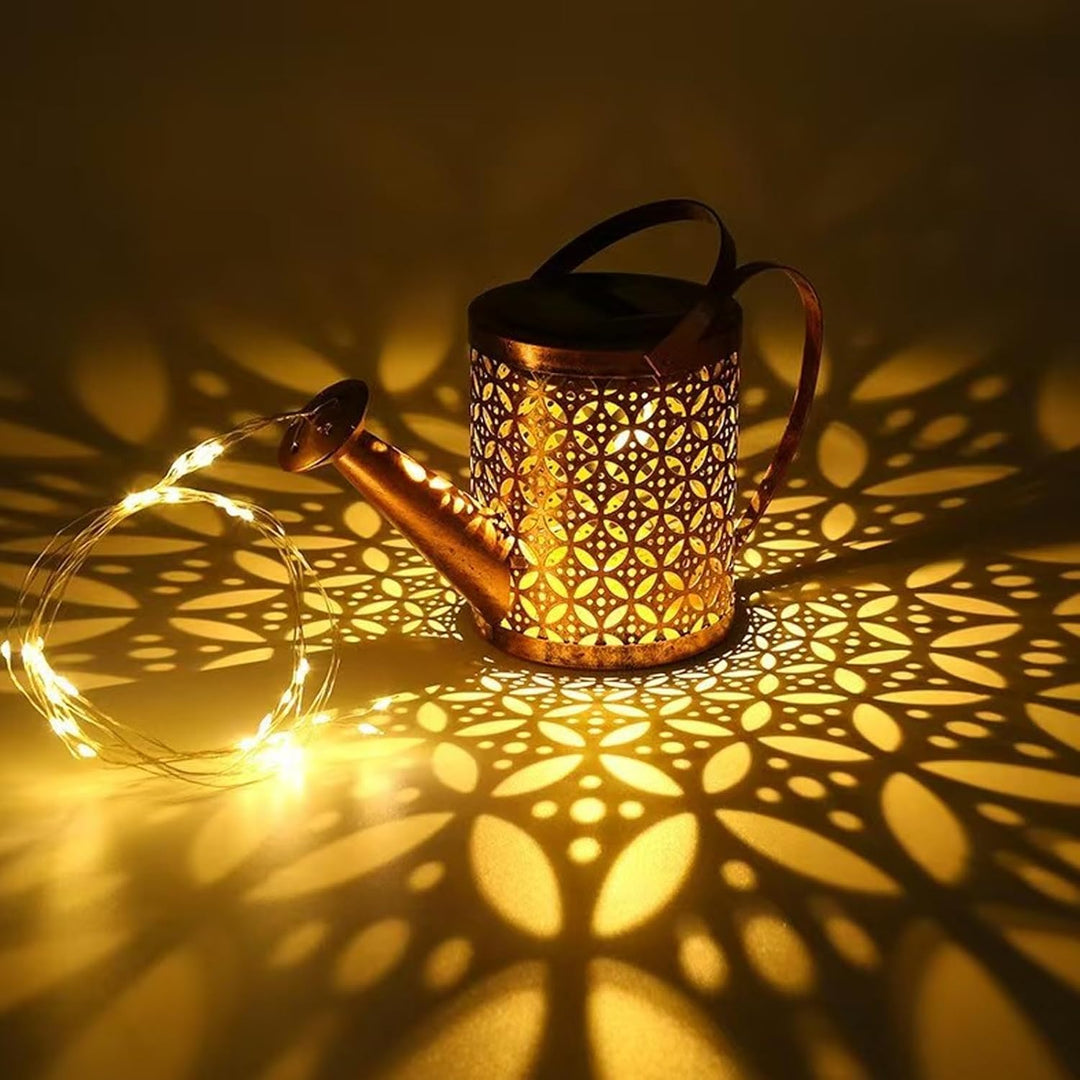 Solar Giesskanne Licht mit Lichterkette,Aussen Solar LED Licht für den Aussenbereich, Lichterkette z