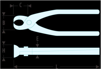 FACOM Rabitts-Zange 250 mm LG, 1 Stück, 495A.25EL