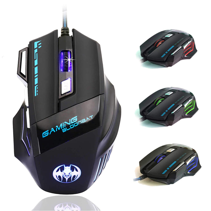 ELLENNE GM02 Professionelle Gaming-Maus, 6800 dpi, 7 Tasten, USB, LED, RGB